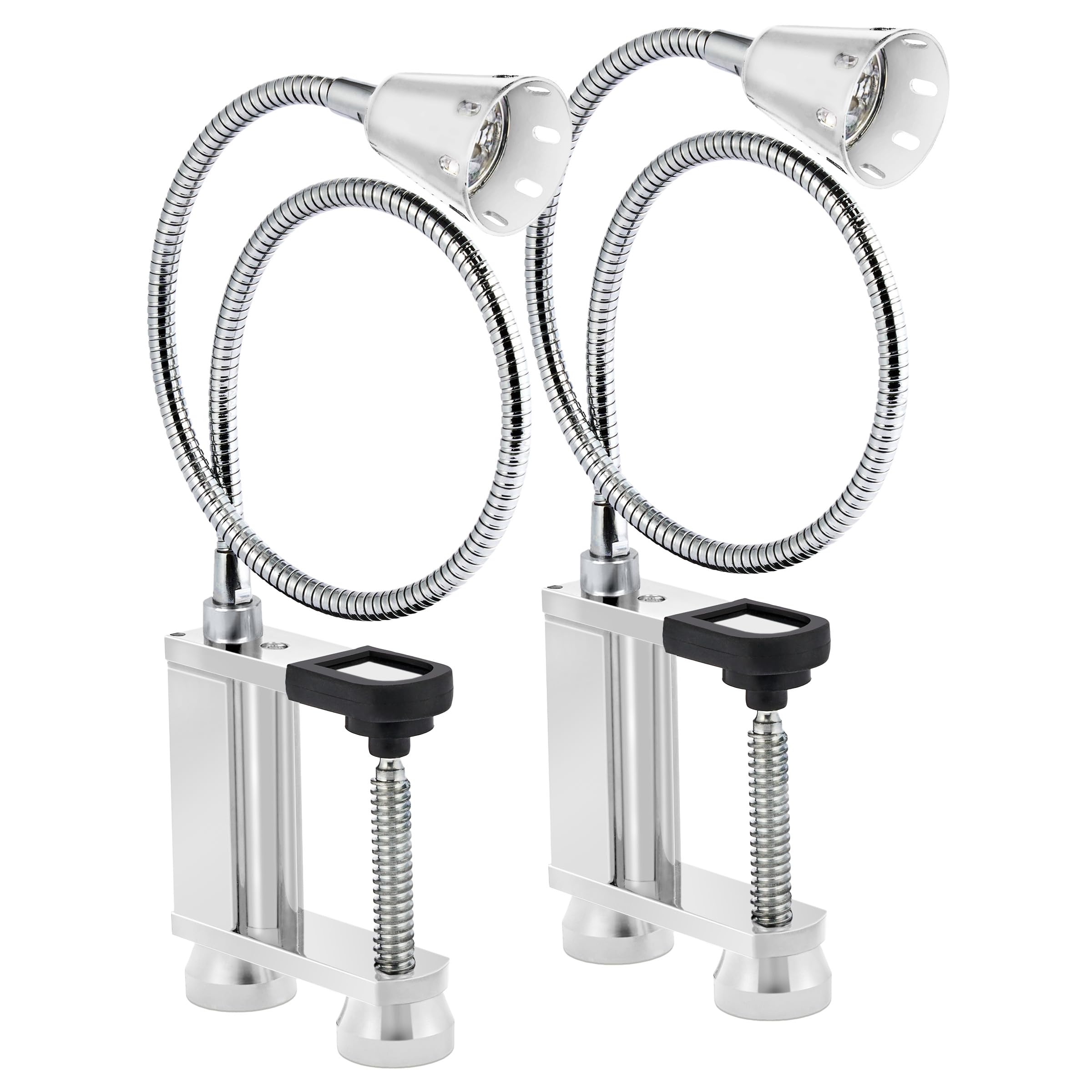 LED Concepts BBQ Grill Lights Magnetic Base Super-Bright LED Lights-360 Degree Flexible Gooseneck, Weather Resistant, Task Lighting Barbecue Grilling Gifts for Men Dad Husband (Silver, 2 Pack)
