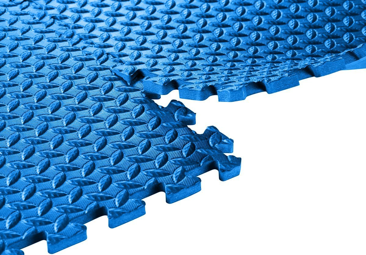 Sivan Health and Fitness® Puzzle Exercise Mat EVA Foam Interlocking Tiles—Protective Flooring for Gym, Garage Flooring, Playroom, Workshop, Basement, and More (Blue) - Image 3