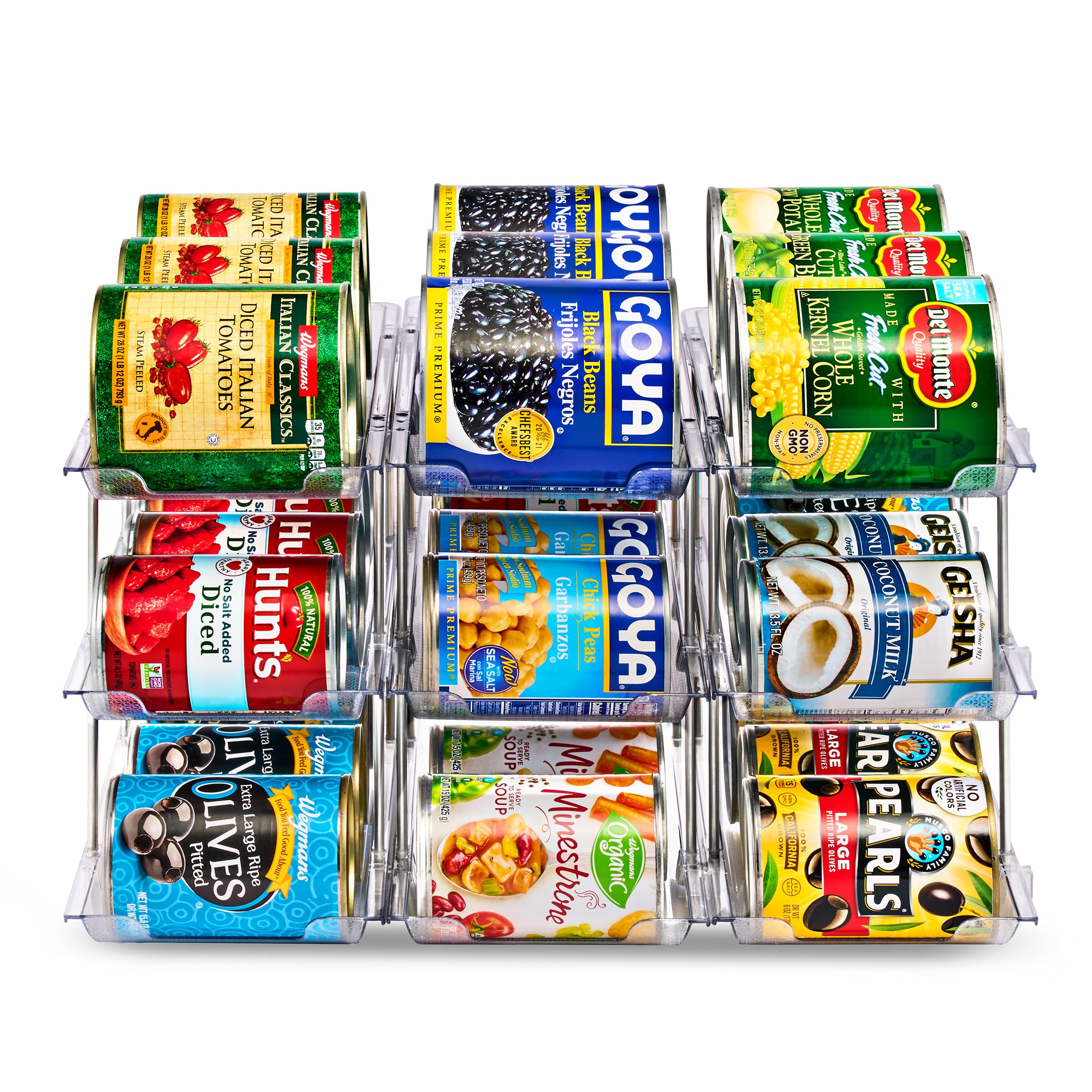 Sorbus 3-Tier Can Organizer for Pantry – Stackable Can Storage Organizer for Kitchen Cabinet, Can Rack Organizer for Pantry Shelf, Canned Food Dispenser with Rolling Design, Adjustable 2 or 3 Tiers - Image 8