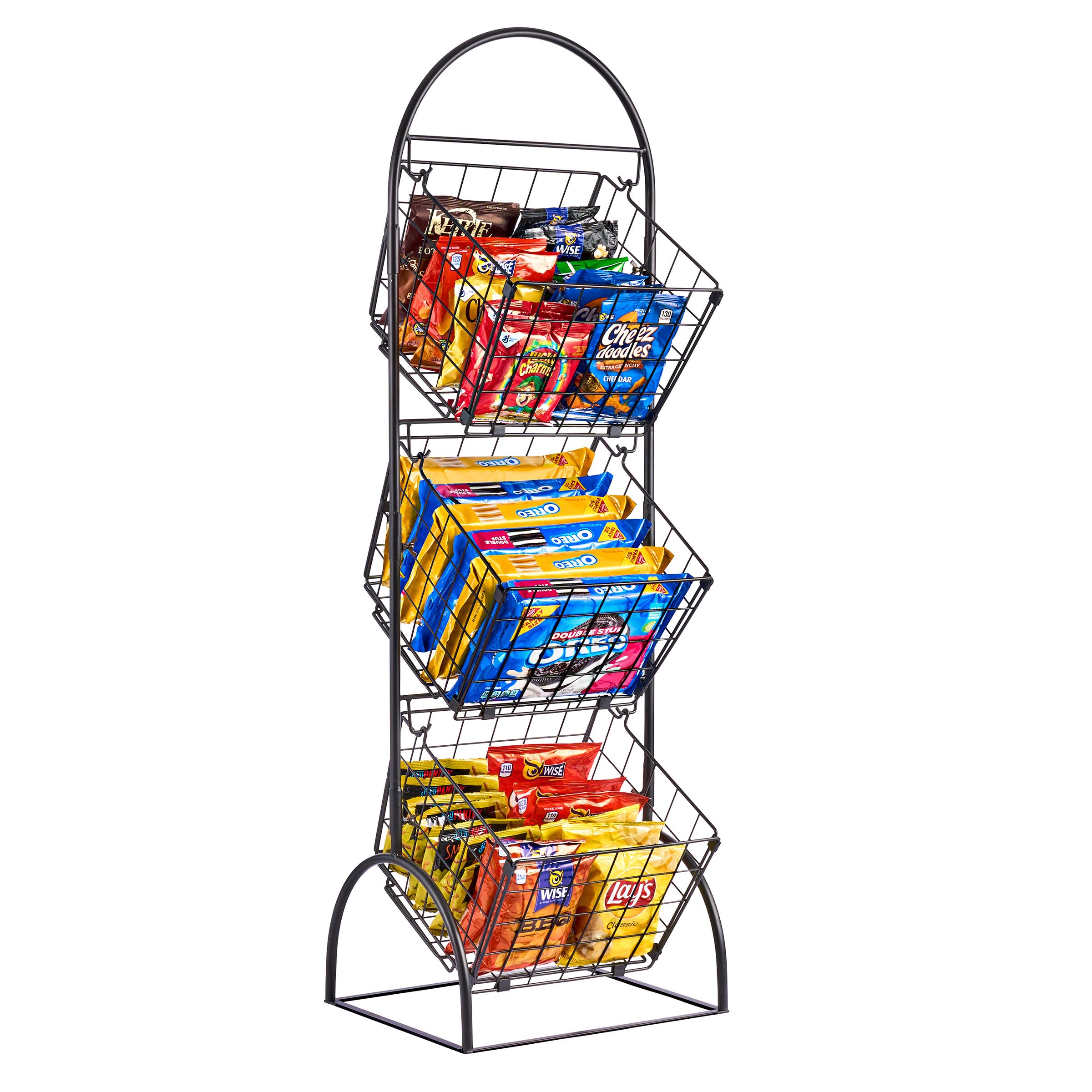 Sorbus 3-Tier Wire Market Basket Storage for Fruit, Vegetables, Toiletries, Household Items, Stylish Tiered Serving Stand for Kitchen, Bathroom Organization - Image 7