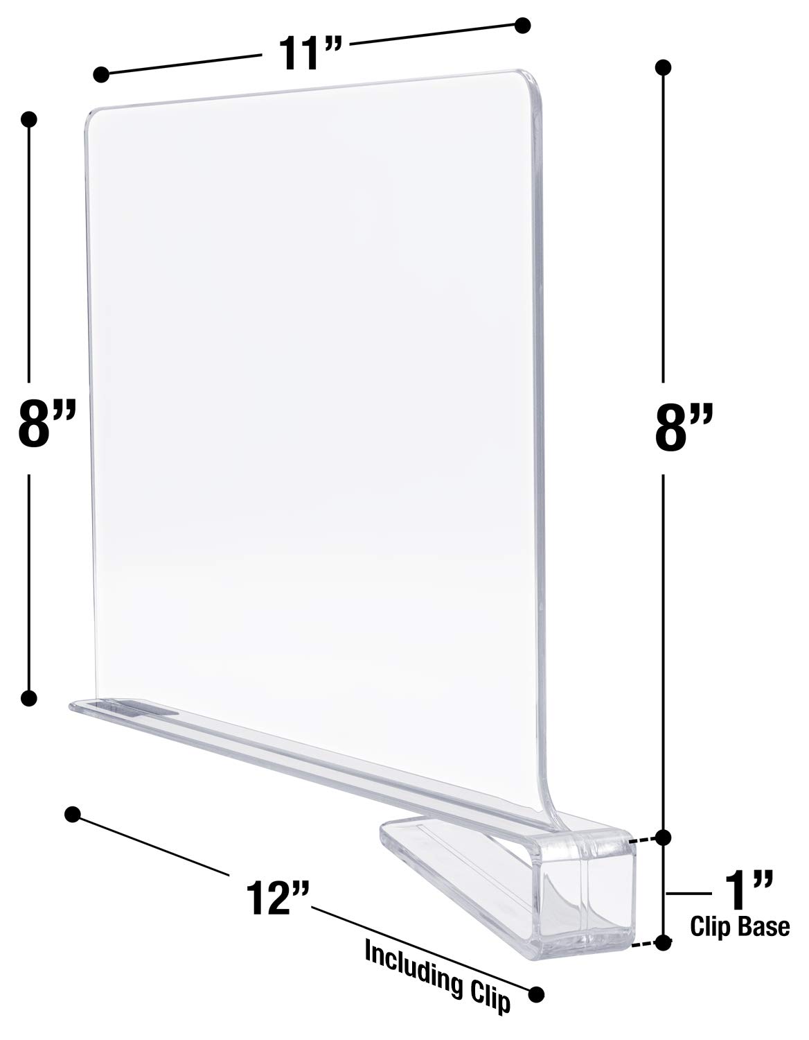 Sorbus 4 Acrylic Shelf Dividers for Shelves, Great Organizer for Clothes, Linens, Purse Separators, Versatile for Closets, Kitchen Cabinets, Bedroom (4-Pack) - Image 6