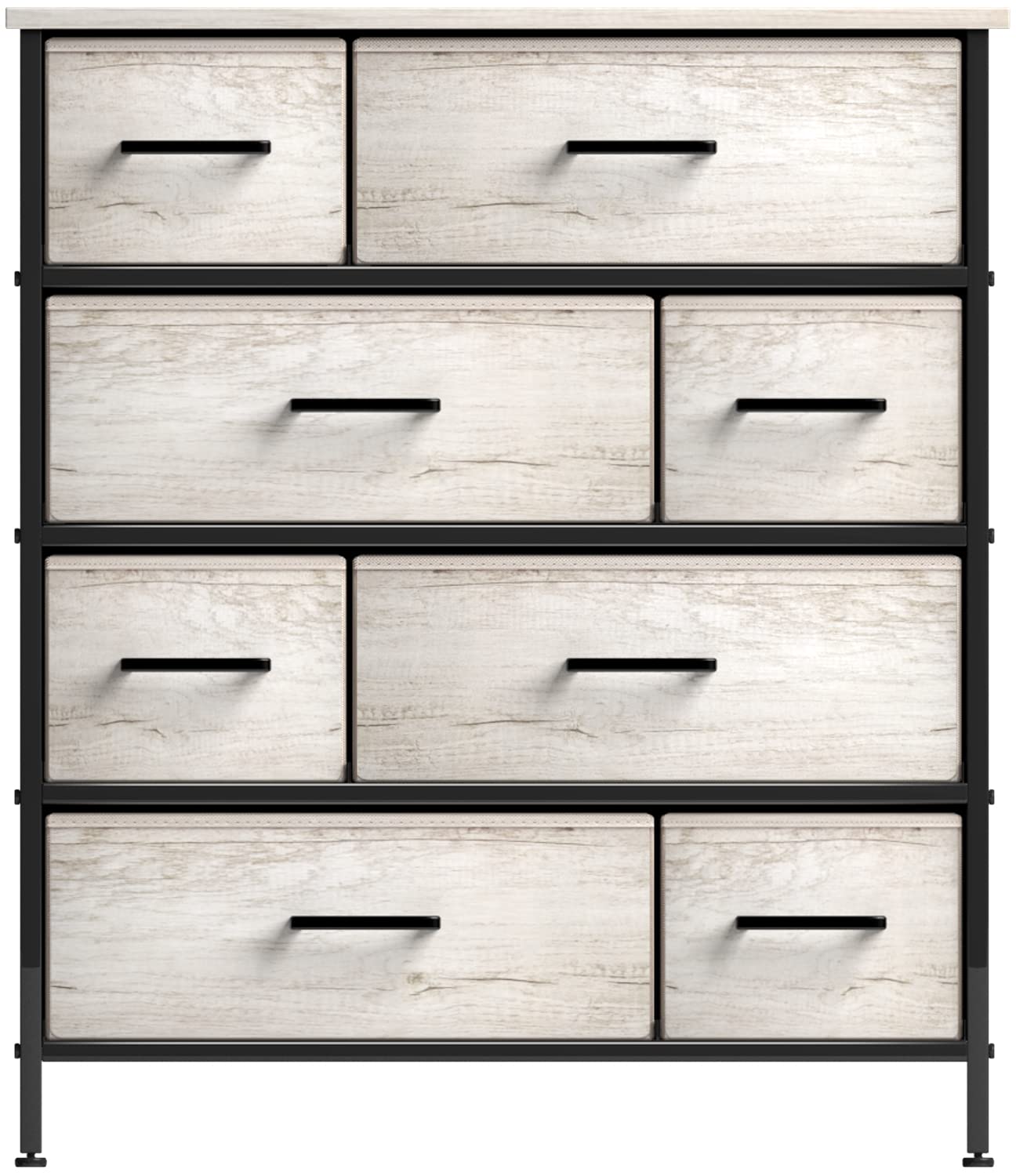 Sorbus 8 Drawer Fabric Dresser for Bedroom - Steel Frame, Wood Top, & Faux Wood Fabric - Tall Storage Chest for Clothes - Portable Stand Up Wardrobe - Image 7