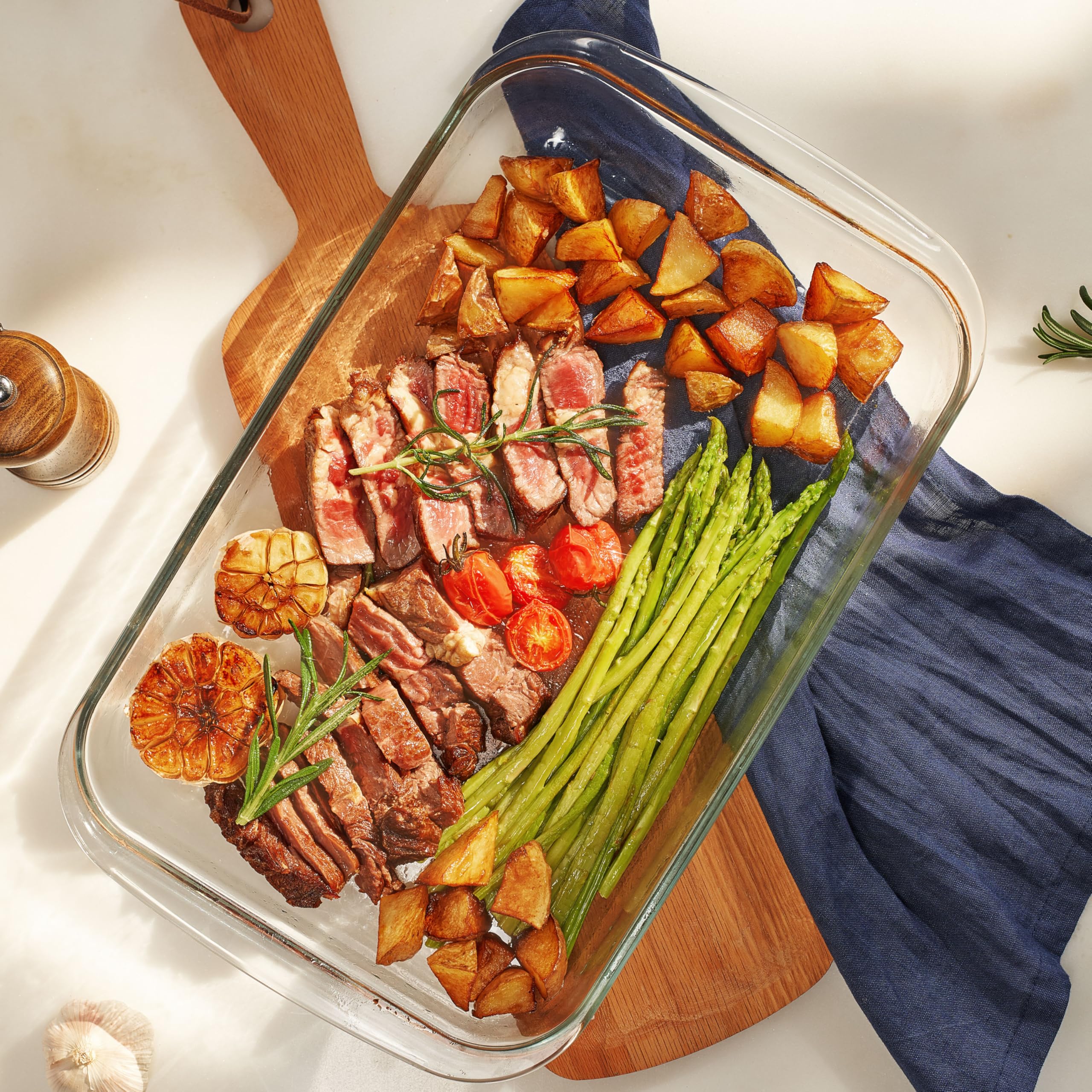 Sorbus 8-Piece Glass Baking Dish Set with Lids – BPA-Free, Airtight, and Safe for Dishwasher, Oven, and Freezer – Includes 4 Sizes for Meal Prep, Portion Control, Lasagna, and Healthy Eating - Image 7