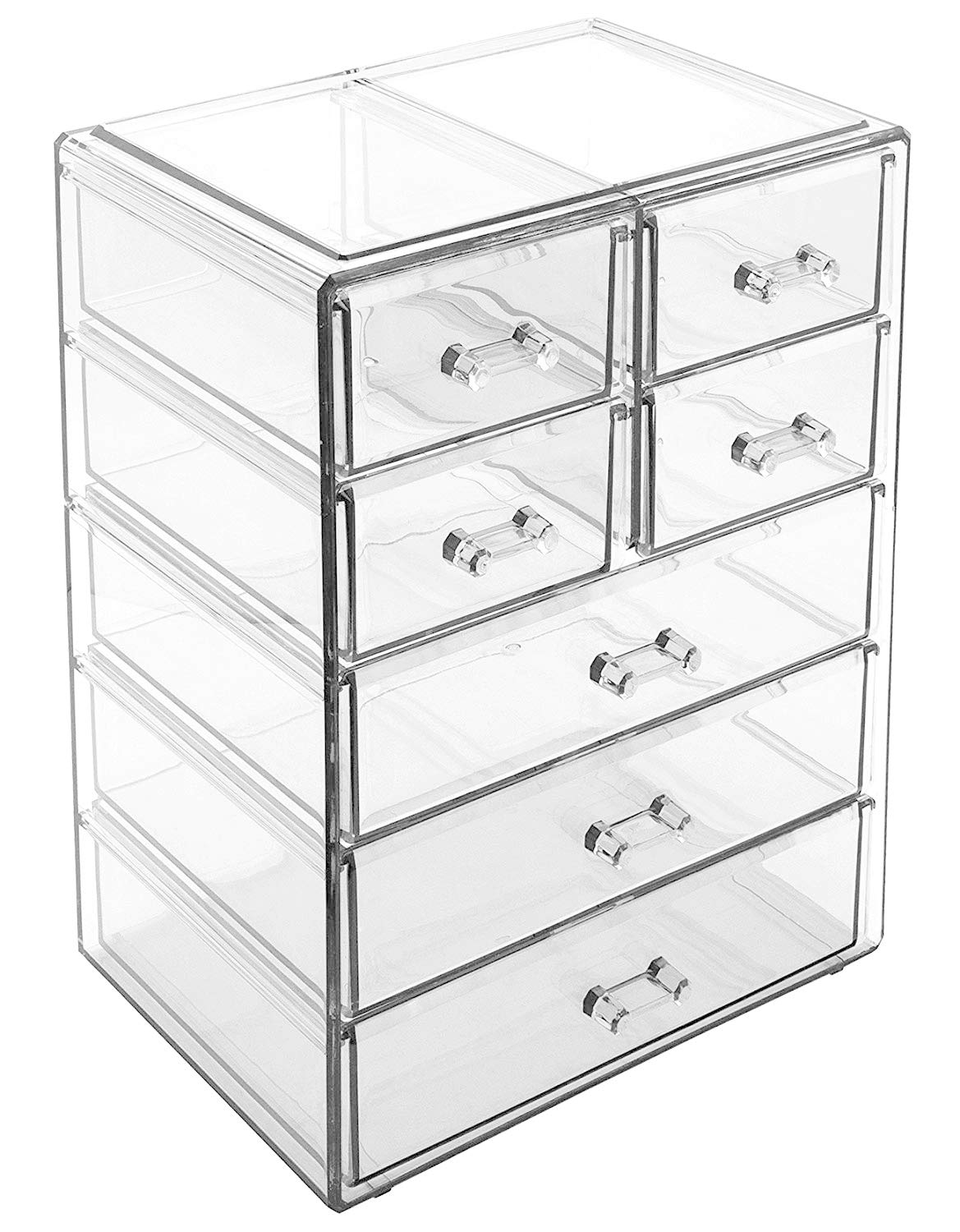 Sorbus Acrylic Makeup Organizer Set, 7-Drawer Vanity & Countertop Cosmetic Storage with Small & Wide Drawers, Clear Makeup Storage for Brushes, Lipsticks, Jewelry – Holiday Gift for Women & Teens - Image 8