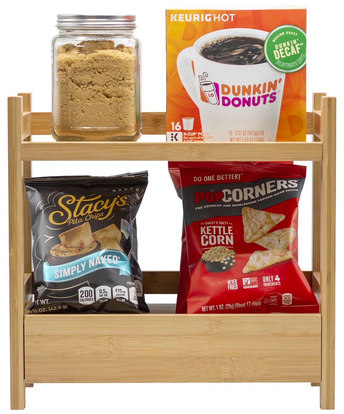 Sorbus Bamboo Bathroom Counter Organizer – 2-Tier Shelf with Hidden Drawer for Vanity, Matcha Station, Bathroom Sink Organizer Countertop, Kitchen & Office Storage (13″ L x 6.5″ W x 12.6″ H) - Image 8