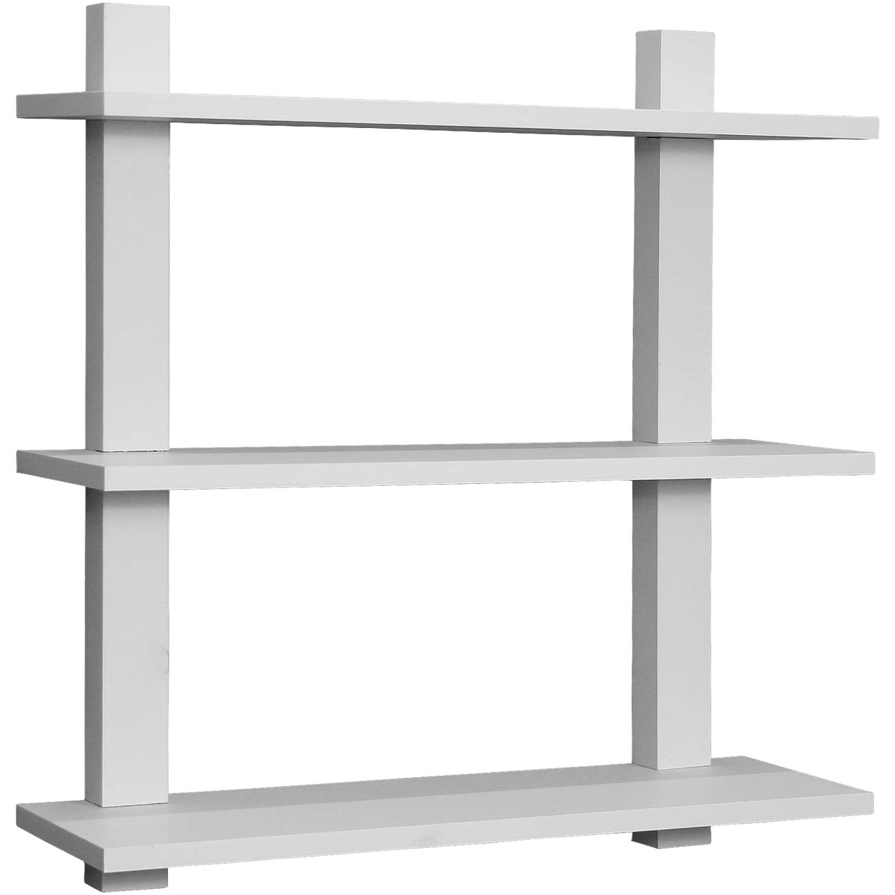 Sorbus Bathroom Shelves - 3-Tier Wall Mounted Floating Shelves for Books, Trophies, Wall Decor, Kitchen, Living Room & Bathroom Decor - Decorative Hanging Display Over the Toilet Storage Shelf - White - Image 6