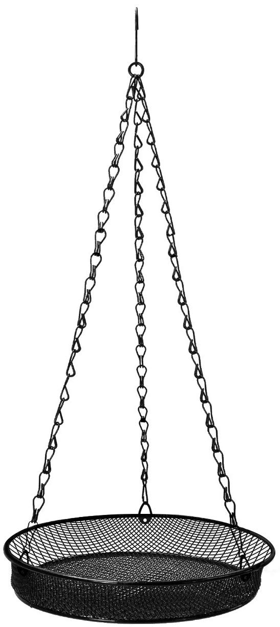 Sorbus Bird Feeder Hanging Tray, Seed Tray for Bird Feeders, Great for Attracting Birds Outdoors, Backyard, Garden (Black) - Image 3