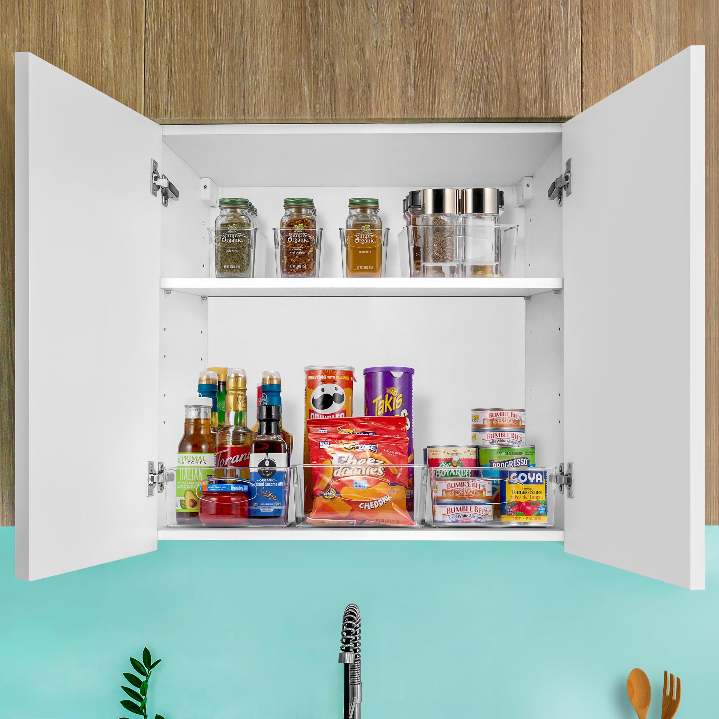 Sorbus Clear Plastic Organizing Bins 10-Pack, Clear Bins, Refrigerator & Pantry Organizer - Image 7