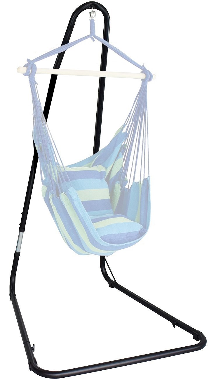 Sorbus Durable Hammock Chair Stand Hanging Chair Stand- Heavy Duty Steel Sensory Swing Stand- Weather & Rust Resistant- Adjustable Portable Stand 330lbs for Tree,Lounger,Air Porch,Indoor/Outdoor,Patio - Image 9