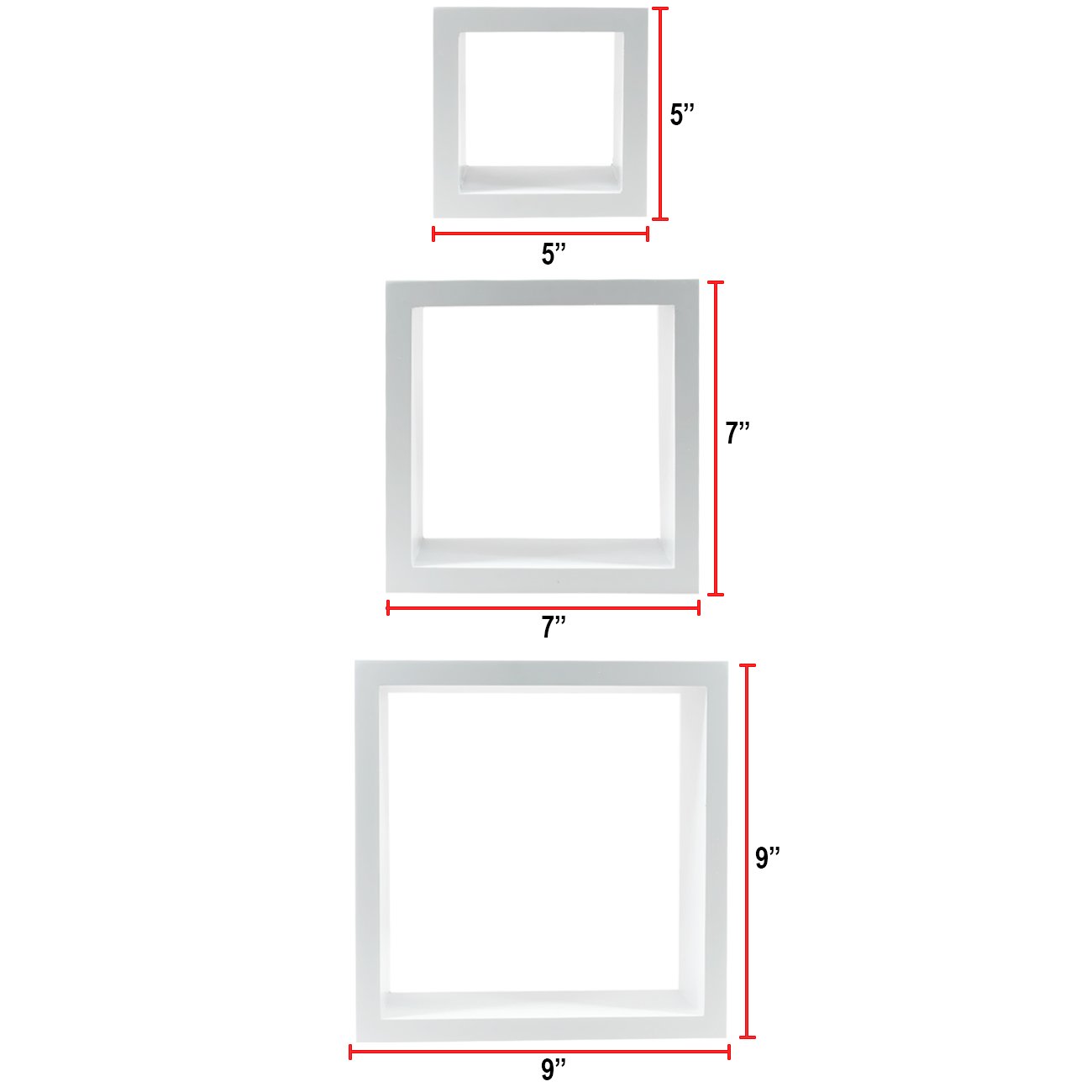 Sorbus Floating Box Shelves — Square Cube Wall Decor Hanging Shelves Decoration — Shelf for Living Room, Bedroom, Trophy Display, Photo Frames - Image 3