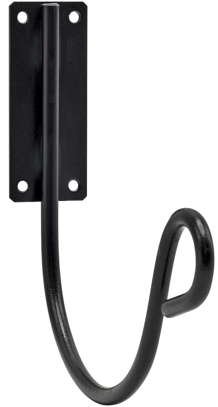 Sorbus Garden Hose Holder Hook, Wall Mounted Hose Reel Water Hose Storage Hanger, Great for Garden, Lawn, Yard, Wrought Iron (Black) - Image 7