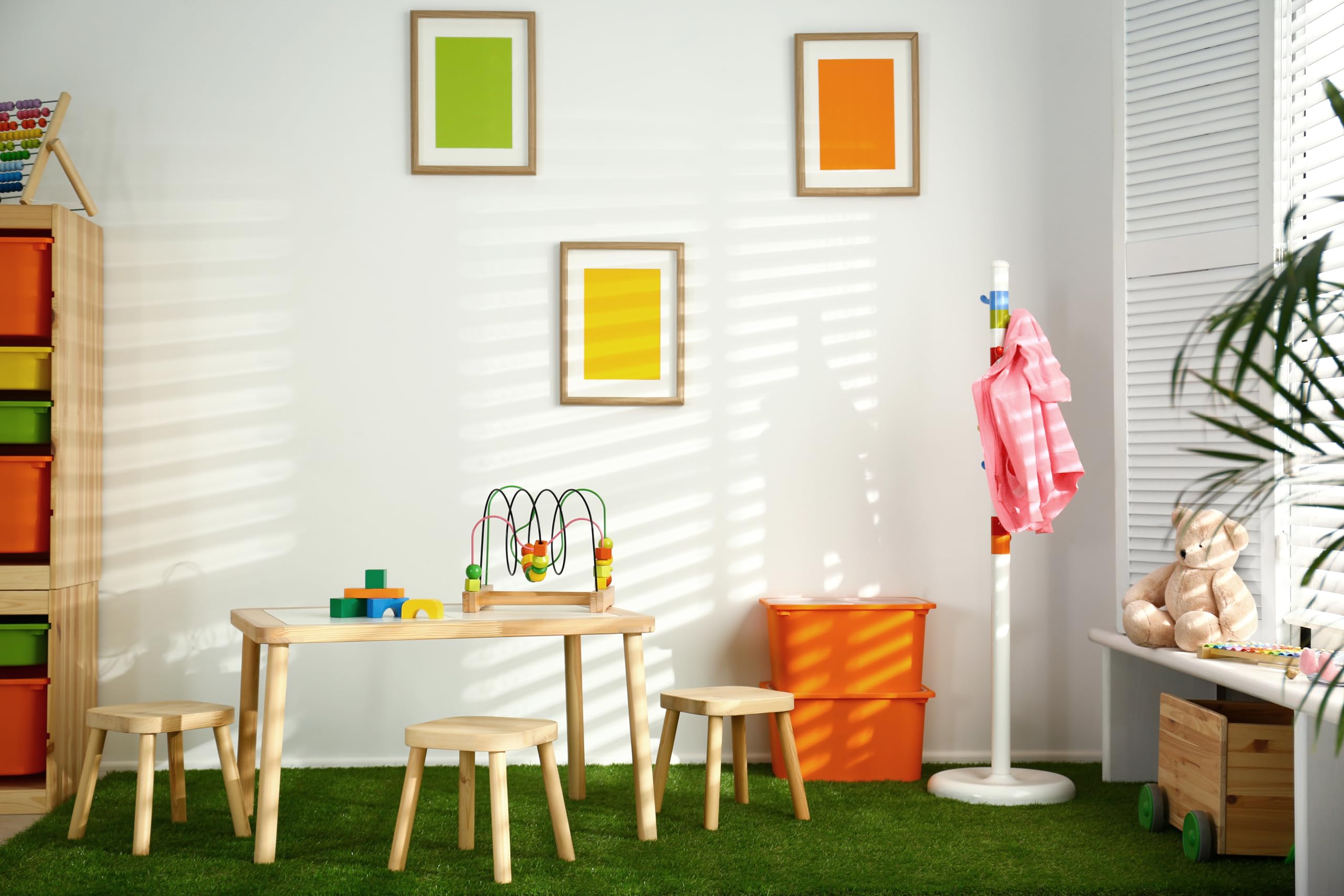Sorbus Grass Foam Floor Tiles - 24 Interlocking Mats of 24"X24” Total of 96 Sq Ft for Kids Outdoor Toys, Playroom, Deck, Patio, Basement Home Gym - Artificial Carpet Grass Turf Indoor Outdoor Flooring - Image 8