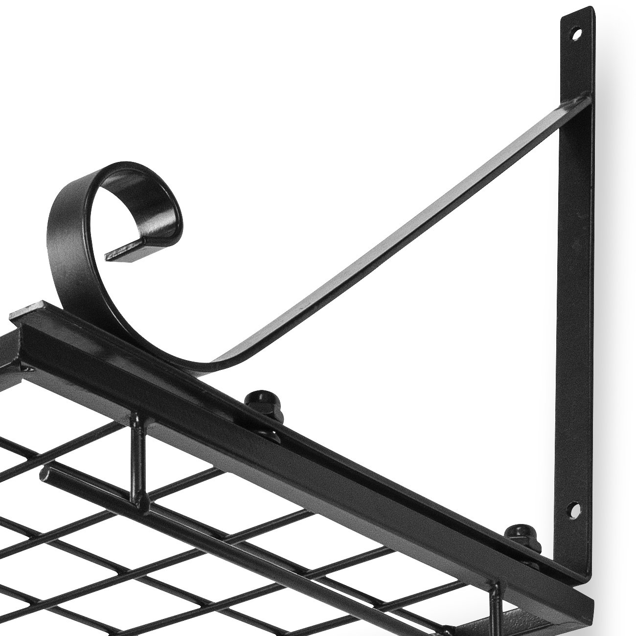 Sorbus Hanging Pot Rack - Wall Mounted Pot Rack storage shelf hanging rack — Pots and Pans Rack shelf Organizer holder pot hanger - 10 S Hooks - kitchen cookware, utensils, pans, 2 DIY Methods (Black) - Image 8