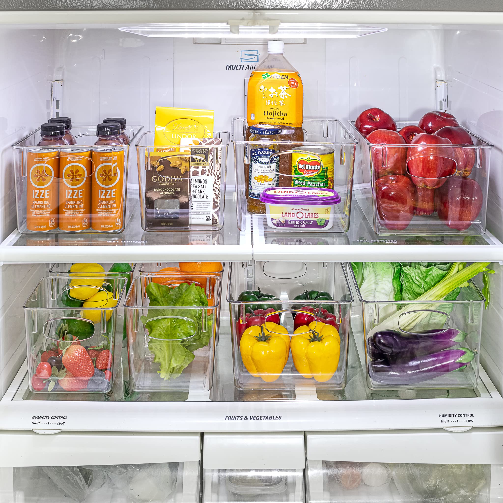 Sorbus Large Clear Plastic Storage Bins for Shelves, Clothes, with Handle - Clear Storage Bins, Drawer, Shelf, Closet, Pantry, Fridge, Freezer Organizer Bins, Closet Organizers and Storage (8 pack) - Image 3