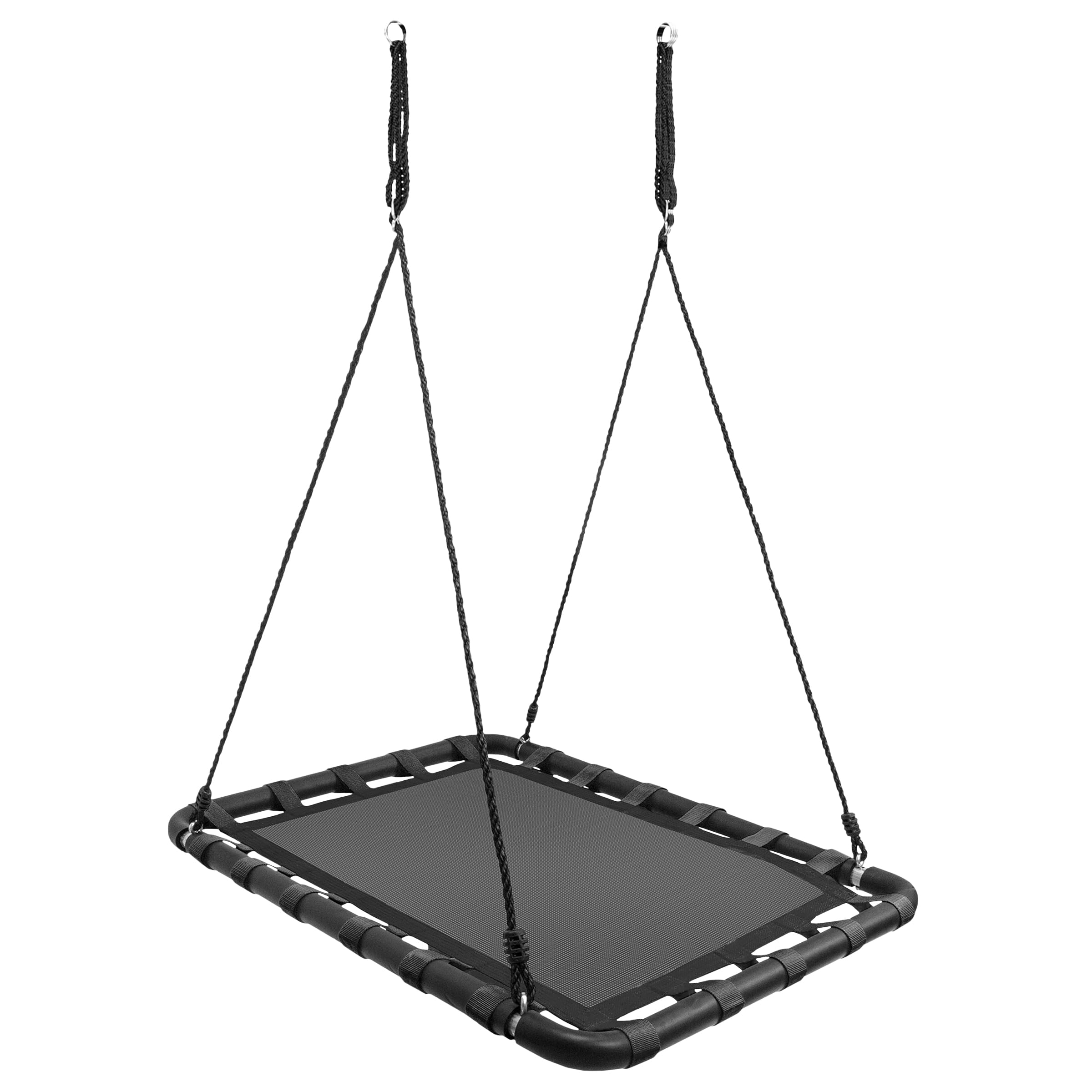 Sorbus Outdoor Platform Swing for Kids - Rectangular Mat Chair for Tree, Swing Set, Playground - Accessories Included (40 x 30, Rectangle Black) - Image 7