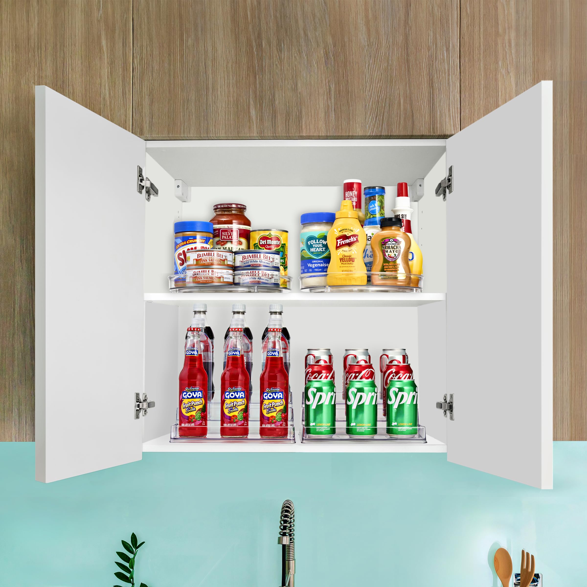 Sorbus Premium 3-Tier Spice Rack Organizer - Acrylic Spice Organization for Cabinet, Multipurpose Shelf - Durable Spice Organizer for Kitchen, Pantry, Room, Office & Countertop - 2 Pack - Image 6