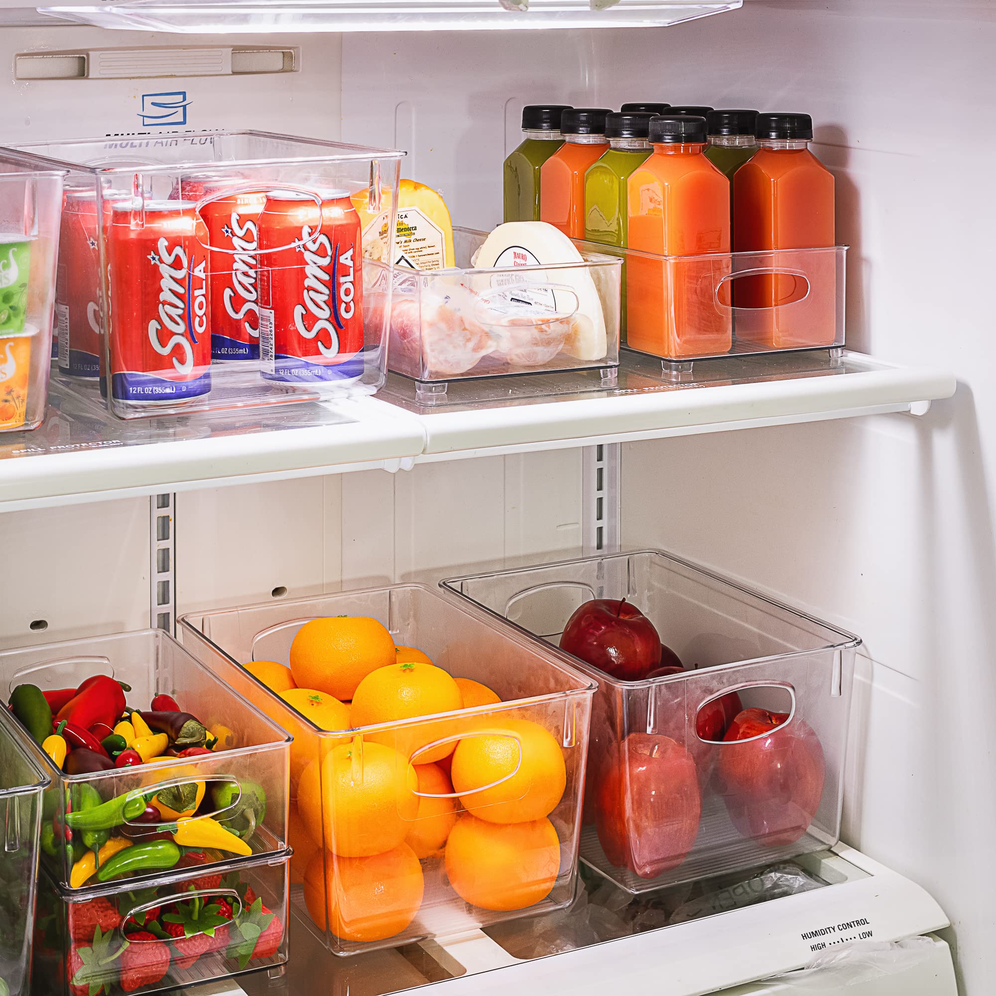 Sorbus Set of 8 Clear Fridge Organizers - Refrigerator & Pantry Bins for Organizing Food - 2 Different Sizes with Handles - Kitchen, Bathroom, & Closet Storage Containers - Image 8