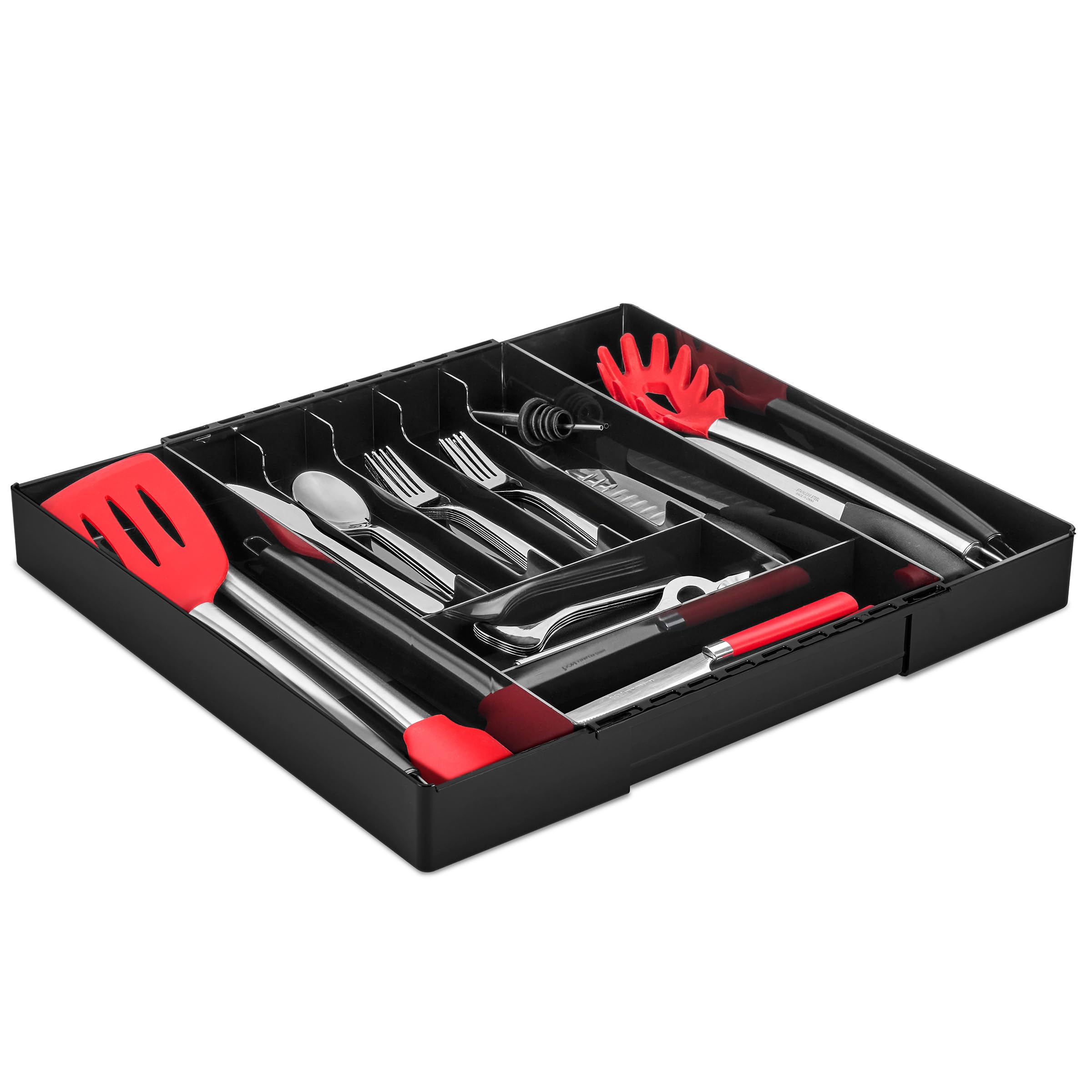 Sorbus Silverware Organizer – Expandable Kitchen Drawer Organizer, Adjustable Utensil Organizer, Cutlery Tray for Forks, Knives, Spoons – Multipurpose Flatware and Kitchen Storage Solution - Image 2