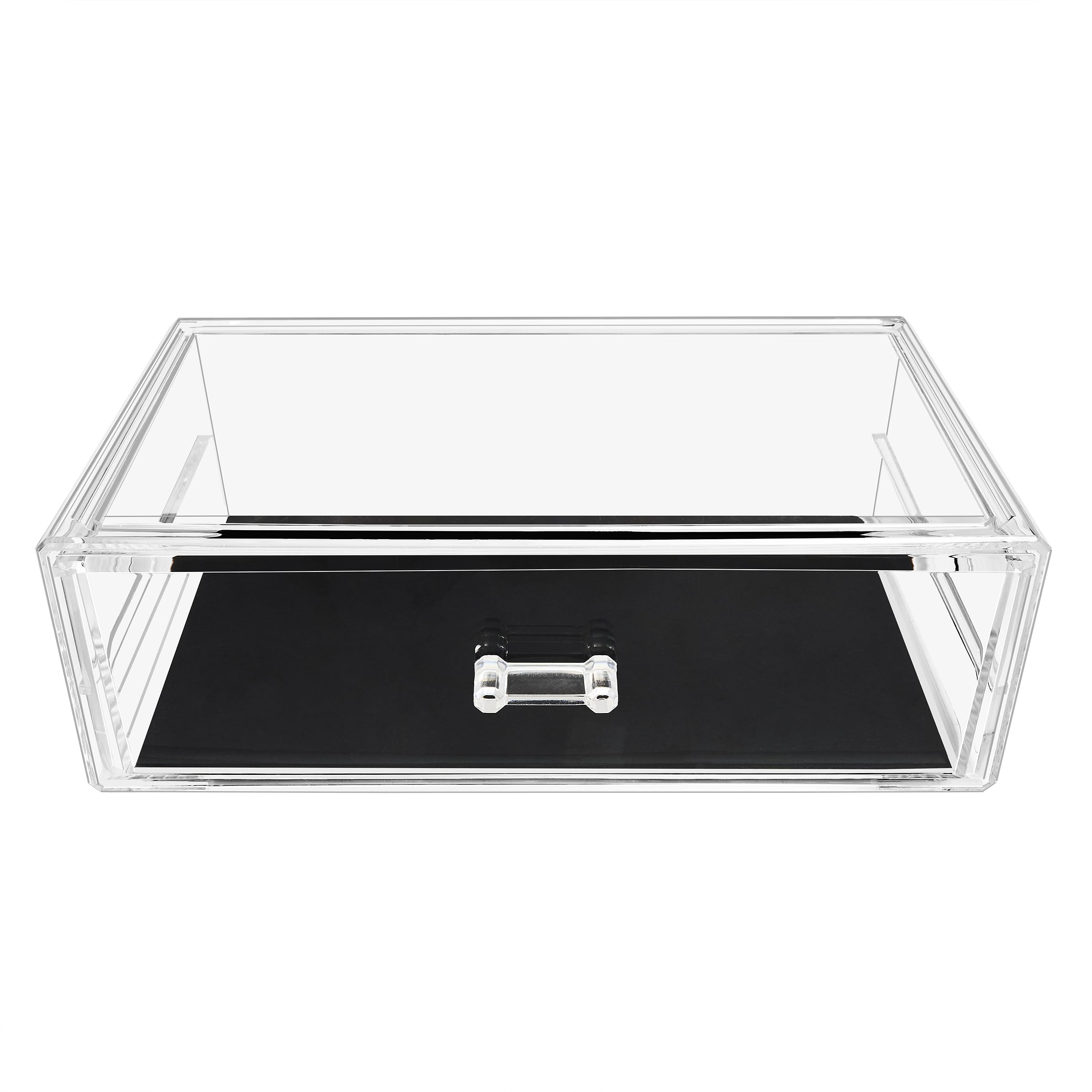 Sorbus Stackable Acrylic Drawers - 1 Clear Storage Drawers for Organizing Make up Palettes, Nail Hair Accessories, Cosmetics & Beauty Supplies - 11.75"W Makeup Organizer for Vanity, Bathroom Organizer - Image 6