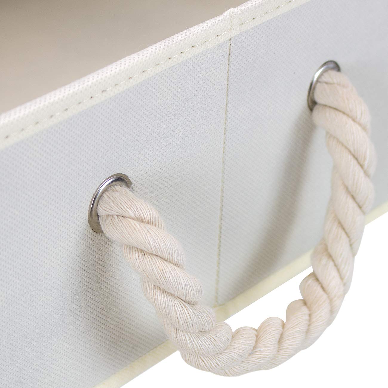 Sorbus Storage Bins [3-Pack] Fabric Storage Baskets, Foldable Closet Organizer Trapezoid Storage Box (Beige) - Image 4