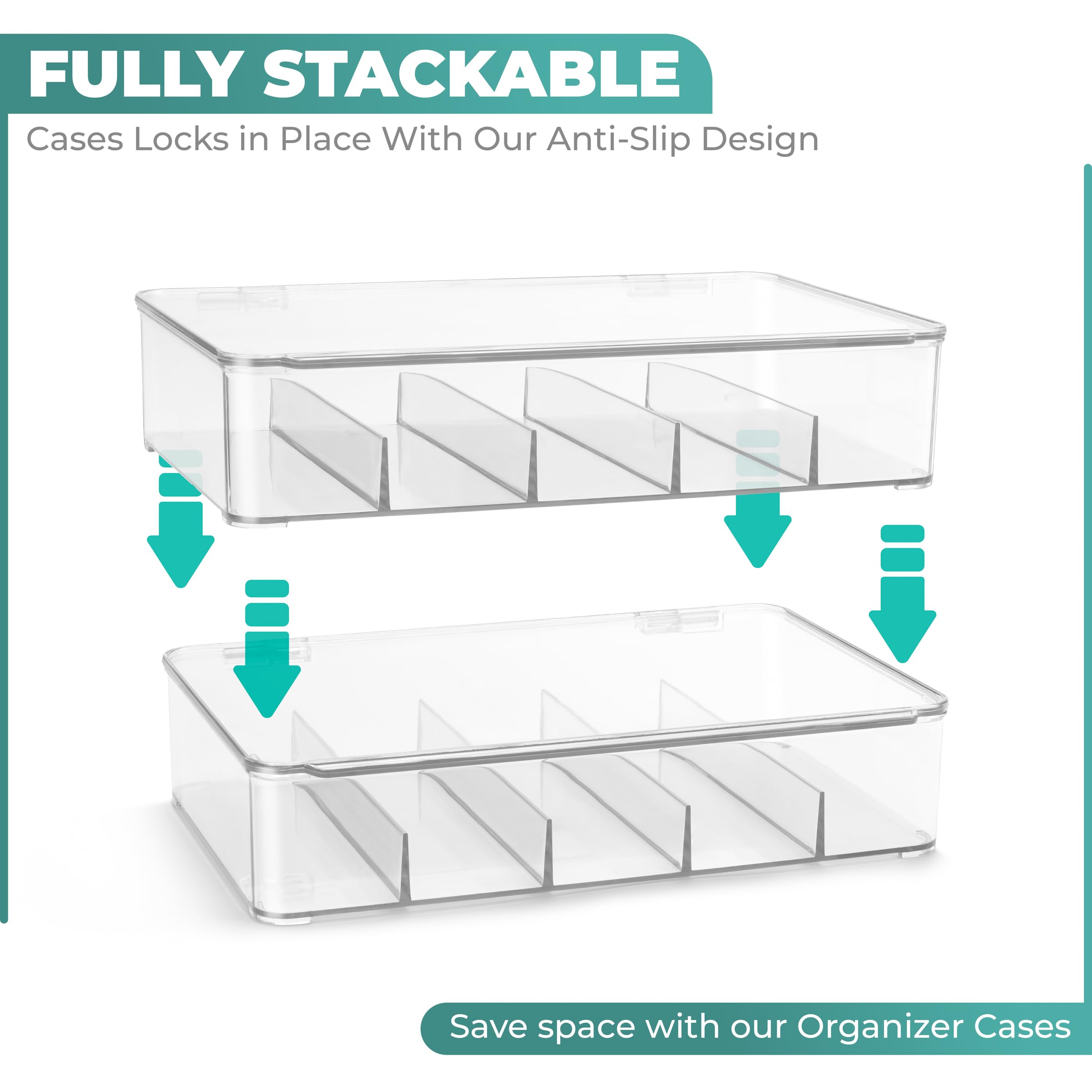 Sorbus Sunglasses Organizer - Plastic Stackable Eyeglass Case Storage Organizer for Multiple Glasses - Reading Glasses - Image 5