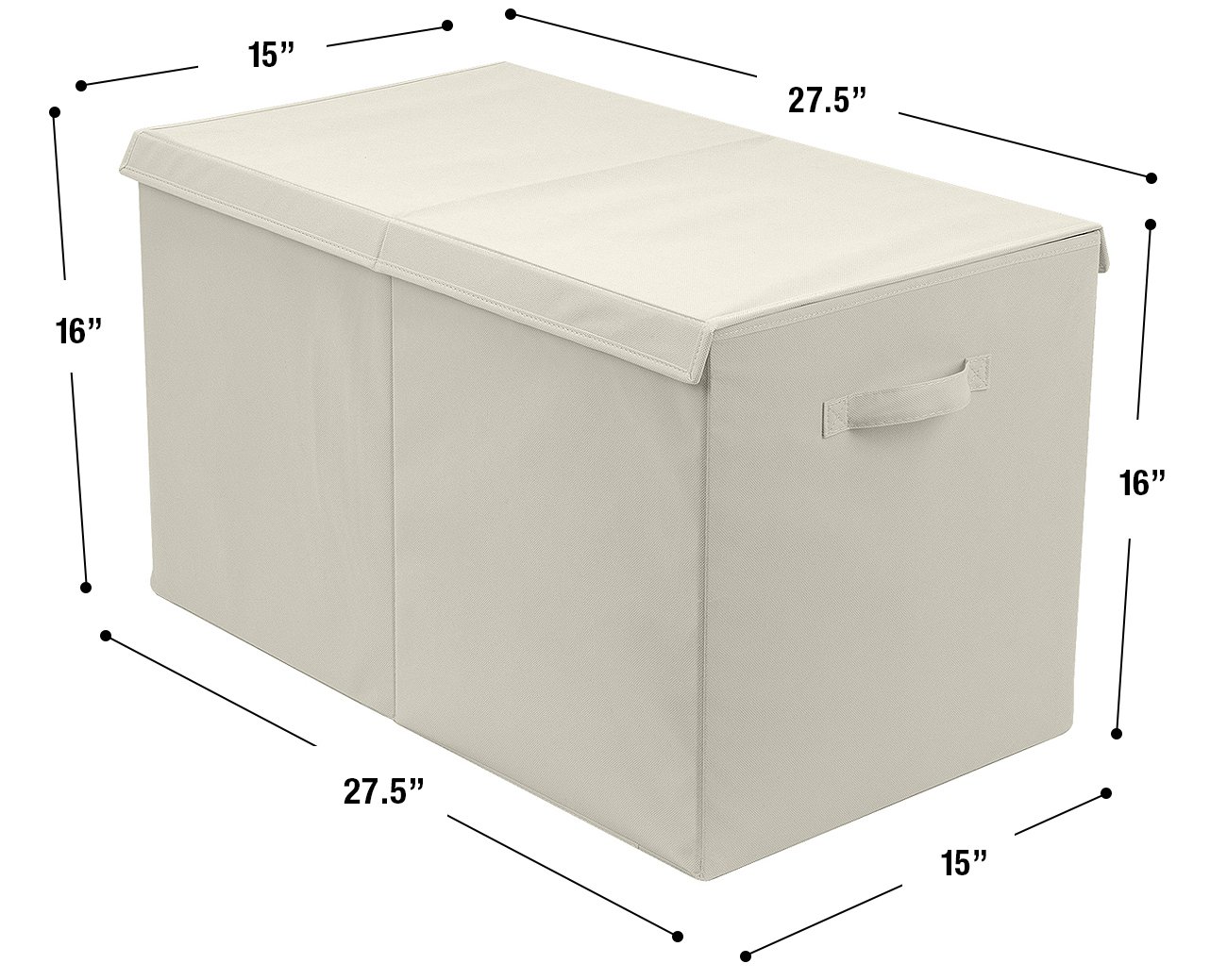 Sorbus Toy Chest with Flip-Top Lid, Kids Collapsible Storage for Nursery, Playroom, Closet, Home Organization, Large (Pattern - Chevron Gray) - Image 8