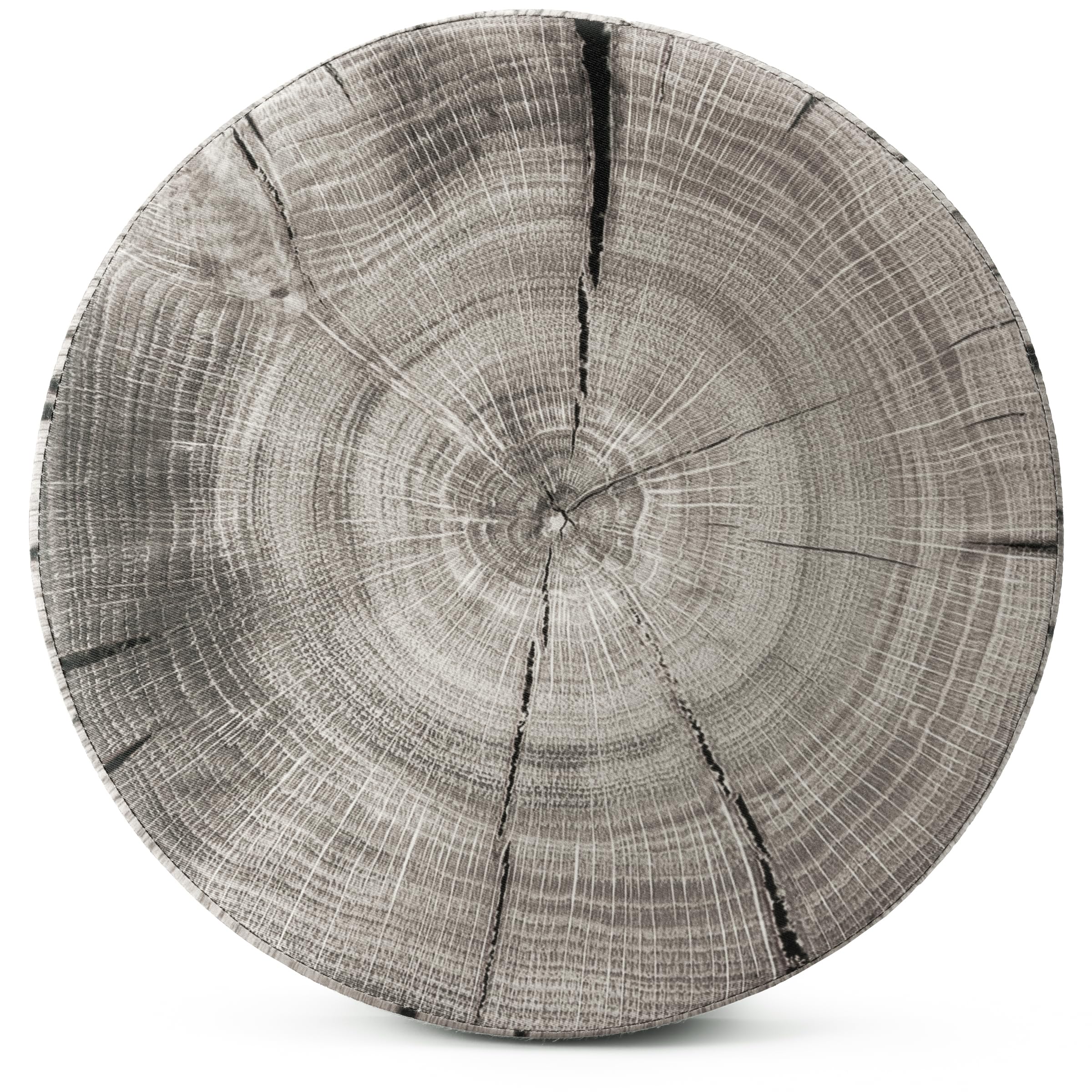 Sorbus Tree Stump Stool, Storage Ottoman 15 Inch Fake Tree Stumps Log Stool Storage, Artificial Tree Trunk, Perfect Footstool Kids Toy Chest, Rustic Log Cabin Decor Bench, Pedestal - Light Gray 2 Pack - Image 9