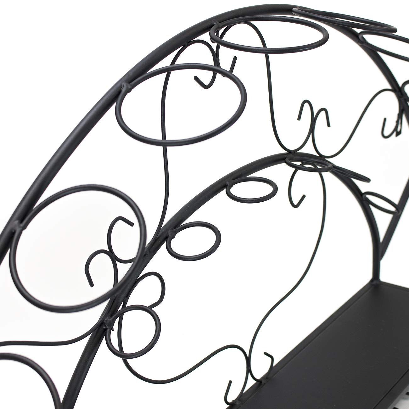 Sorbus® Wine Bottle Stemware Glass Rack Wall Mounted - Bordeaux Chateau Style - Holds 7 Bottles of Your Favorite Wine - Elegant Storage for Kitchen, Dining Room, Bar, or Wine Cellar (Black) - Image 8