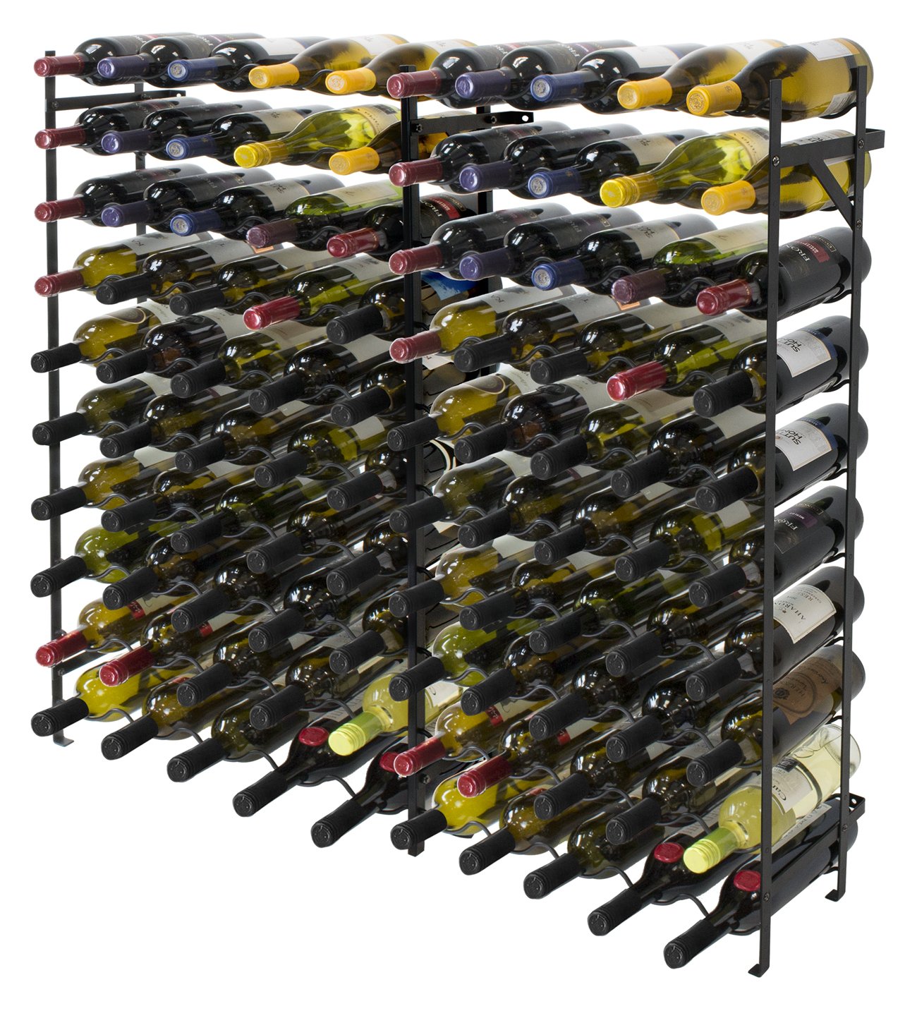 Sorbus Wine Rack Freestanding Floor - Wine Bottle Holder Holds 100 Bottles of Wine - 100 Bottle Capacity Wine Storage for Any Bar, Wine Cellar, Kitchen, Dining Room - Image 3