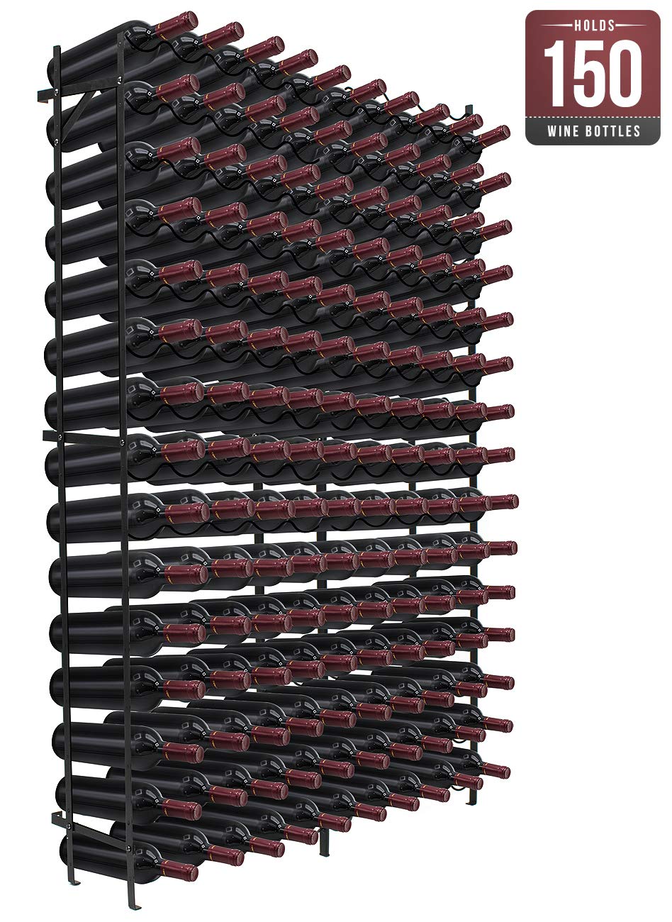 Sorbus Wine Rack Freestanding Floor - Wine Bottle Holder Holds 150 Bottles of Wine - 150 Bottle Capacity Wine Storage for Any Bar, Wine Cellar, Kitchen, Dining Room - Image 9